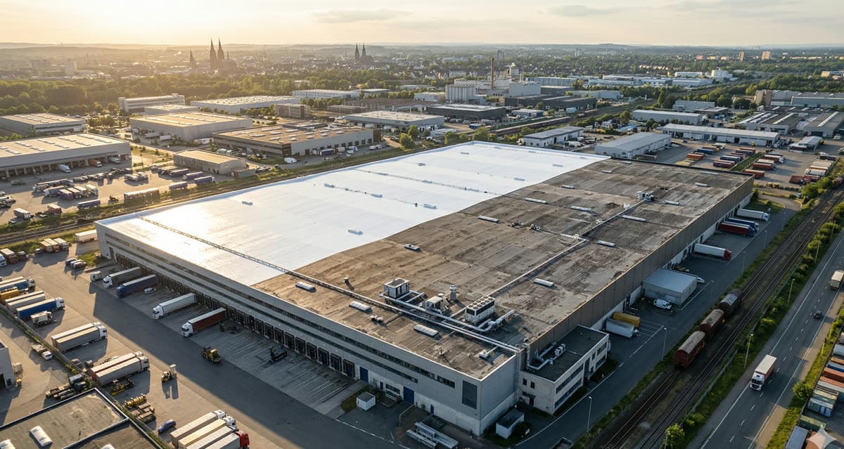 Industriedach mit B-ThermIQ Beschichtung