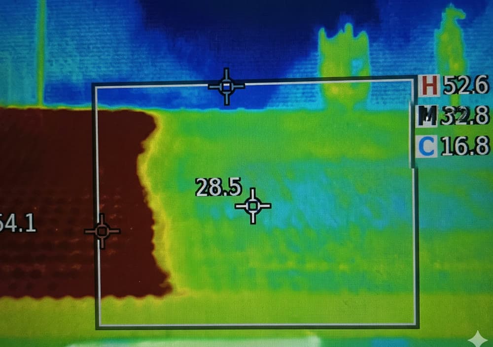 Sonnenstrahlung heizt Gebäude auf